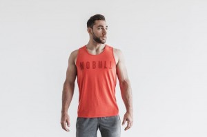 Canotta Nobull Bright Colors Uomo Rosse | TDF-309418
