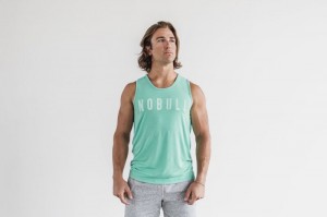 Canotta Nobull Bright Colors Uomo Verde Acqua | VPI-475126