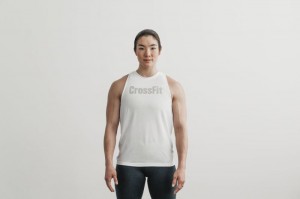 Canotta Nobull Crossfit High-Neck Donna Bianche | OWS-645239