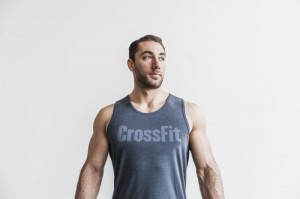 Canotta Nobull Crossfit Uomo Blu Marino | TIK-987062