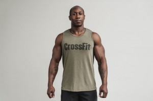 Canotta Nobull Crossfit Uomo Verdi | DFO-081735