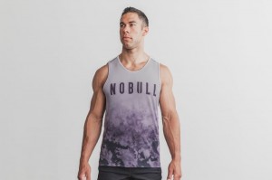 Canotta Nobull Dip-Dye Uomo Viola | QOH-084623