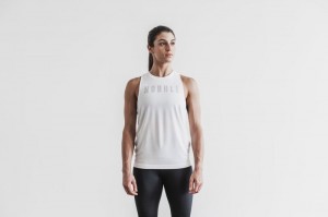Canotta Nobull High-Neck Classic Colors Donna Bianche | QFS-954078