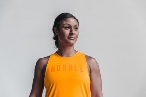 Canotta Nobull High-Neck Neon Donna Arancioni | ZAT-215386