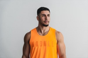 Canotta Nobull Neon Uomo Arancioni | MPH-643921