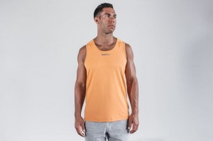 Canotta Nobull Textured Uomo Arancioni | RCZ-589306