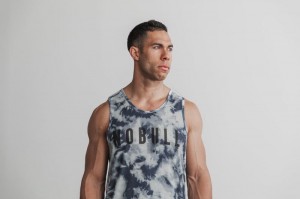 Canotta Nobull Tie-Dye Uomo Blu | NFZ-869712