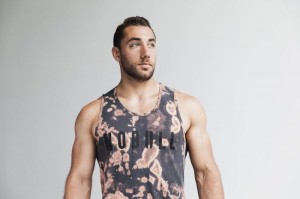 Canotta Nobull Tie-Dye Uomo Marroni Nere | IUW-086513