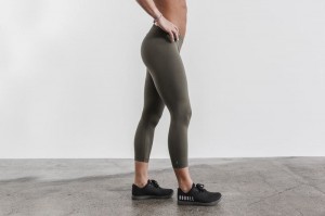 Collant Nobull Crop Donna Verdi | IGR-578014