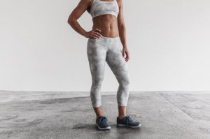 Collant Nobull Crop Melange Donna Camouflage | RVB-864327