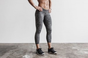 Collant Nobull Crop Melange Donna Nere | CQN-673812