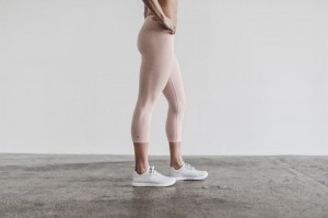 Collant Nobull Crop Melange Donna Rosa | RNZ-956873