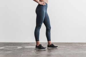 Collant Nobull High-Rise 7/8 Matte Donna Blu Marino | JNF-492760