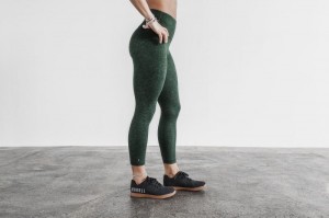 Collant Nobull High-Rise 7/8 Matte Donna Verdi | KRI-873162