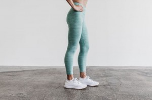 Collant Nobull High-Rise 7/8 Melange Donna Blu | JDM-654871