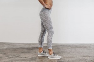 Collant Nobull High-Rise 7/8 Plush Heather Donna Bianche | MUH-973208