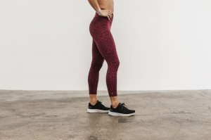 Collant Nobull High-Rise 7/8 Plush Heather Donna Leopardate | TXM-420983