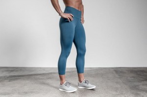 Collant Nobull High-Rise Crop Donna Blu | NUM-341089