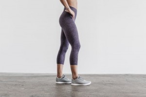 Collant Nobull High-Rise Crop Matte Donna Lavanda | JOZ-619738