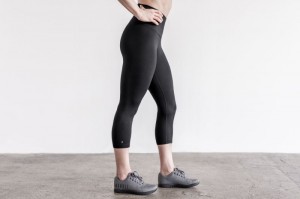 Collant Nobull High-Rise Crop Matte Donna Nere | SPJ-793682