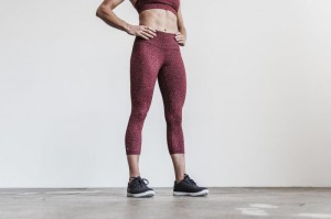 Collant Nobull High-Rise Crop Plush Heather Donna Leopardate | VUY-798360