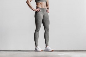 Collant Nobull Mid-Rise Plush Heather Donna Grigie | GCQ-072419