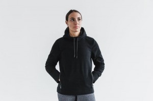 Felpa con Cappuccio Nobull Arctic Pullover Donna Nere | RKM-127638