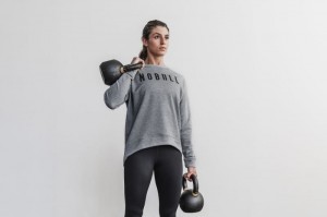 Felpe Nobull Crew Donna Grigie | DVT-684537