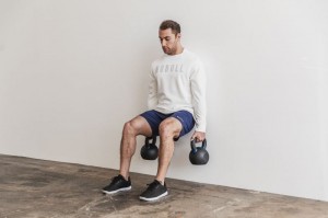 Felpe Nobull Crew Uomo Bianche | DFM-783619
