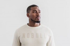 Felpe Nobull Crew Uomo Bianche | ZFO-345960