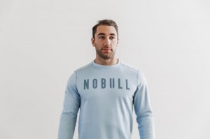 Felpe Nobull Crew Uomo Blu | KHR-381465