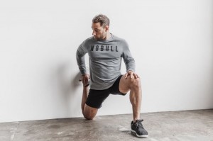 Felpe Nobull Crew Uomo Grigie | FTS-573124