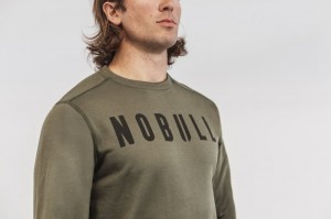 Felpe Nobull Crew Uomo Verdi | GHN-546798