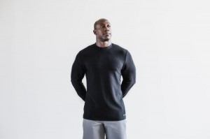 Felpe Nobull Long Sleeve Waffle Uomo Nere | KLG-163945