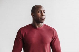 Felpe Nobull Long Sleeve Waffle Uomo Rosse | YJP-916408