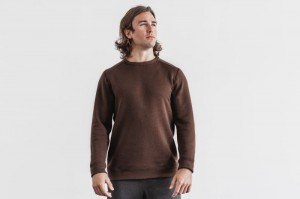 Felpe Nobull Performance Crew Uomo Marroni | WHZ-391786