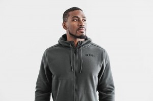 Giacche Nobull Arctic Zip-Up Uomo Grigie Scuro | MEO-136207