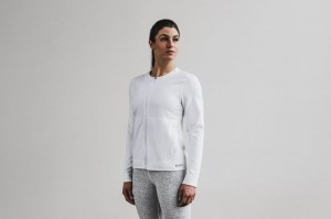 Giacche Nobull Twill Zip-Up Donna Bianche | RHJ-146793