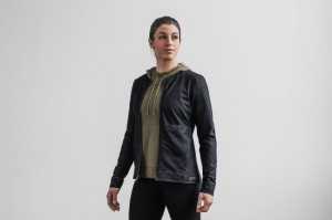 Giacche Nobull Twill Zip-Up Donna Nere | GJB-493752