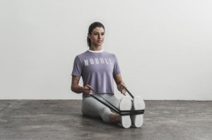 Magliette Nobull Boxy Donna Lavanda | UDI-871046