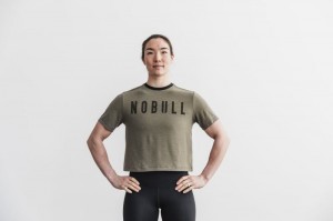 Magliette Nobull Boxy Donna Verdi | YQM-301895