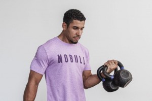 Magliette Nobull Bright Colors Uomo Lavanda | WRS-537208