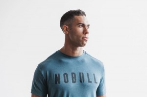 Magliette Nobull Bright Colors Uomo Verde Acqua | OYZ-925037