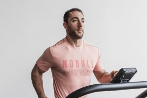 Magliette Nobull California Uomo Corallo | DQX-192034