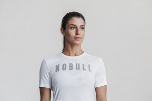 Magliette Nobull Camo Donna Bianche | IAT-643971