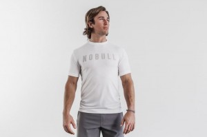 Magliette Nobull Classic Colors Uomo Bianche | NTW-762809