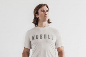 Magliette Nobull Classic Colors Uomo Bianche | RYX-751684