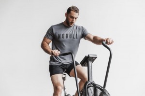 Magliette Nobull Classic Colors Uomo Grigie Scuro | GOT-237895