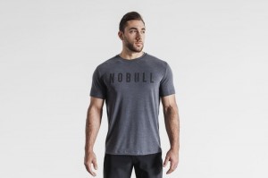 Magliette Nobull Classic Colors Uomo Grigie Profondo | GET-245906