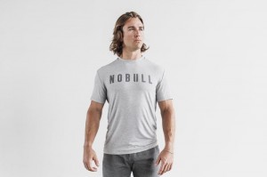 Magliette Nobull Classic Colors Uomo Grigie | ZDA-346152
